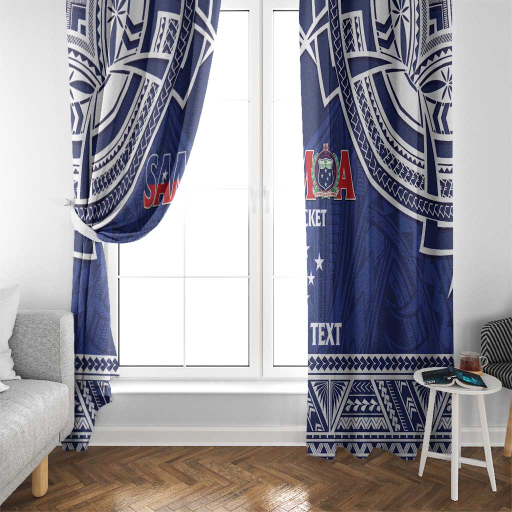 Custom Samoa Cricket Window Curtain Go Champions Samoan - Polynesian Pride