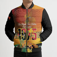 Personalised Papua New Guinea Independence Day Bomber Puffer Jacket One People One Nation One Country