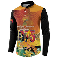 Personalised Papua New Guinea Independence Day Button Sweatshirt One People One Nation One Country