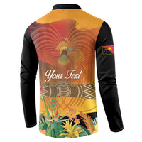 Personalised Papua New Guinea Independence Day Button Sweatshirt One People One Nation One Country