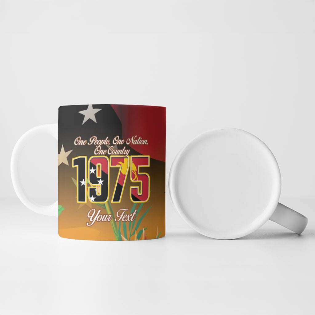 Personalised Papua New Guinea Independence Day Ceramic Mug One People One Nation One Country