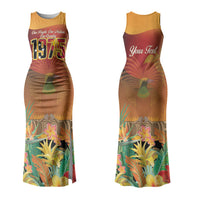 Personalised Papua New Guinea Independence Day Couples Matching Tank Maxi Dress and Hawaiian Shirt One People One Nation One Country