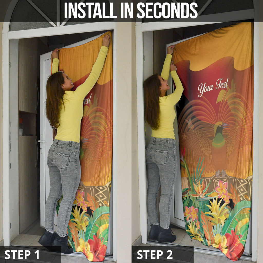 Personalised Papua New Guinea Independence Day Door Cover One People One Nation One Country