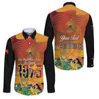 Personalised Papua New Guinea Independence Day Family Matching Summer Maxi Dress and Hawaiian Shirt One People One Nation One Country