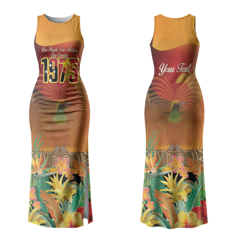 Personalised Papua New Guinea Independence Day Family Matching Tank Maxi Dress and Hawaiian Shirt One People One Nation One Country