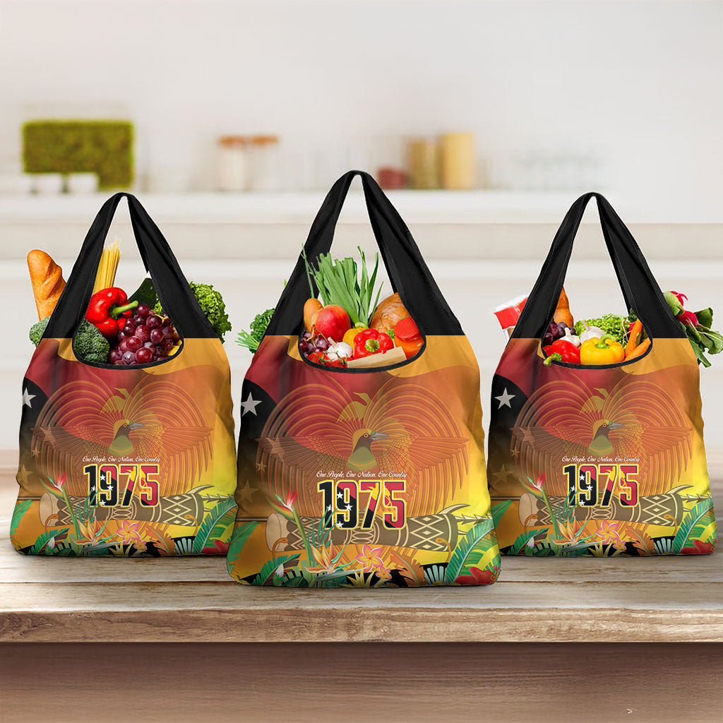 Papua New Guinea Independence Day Grocery Bag One People One Nation One Country