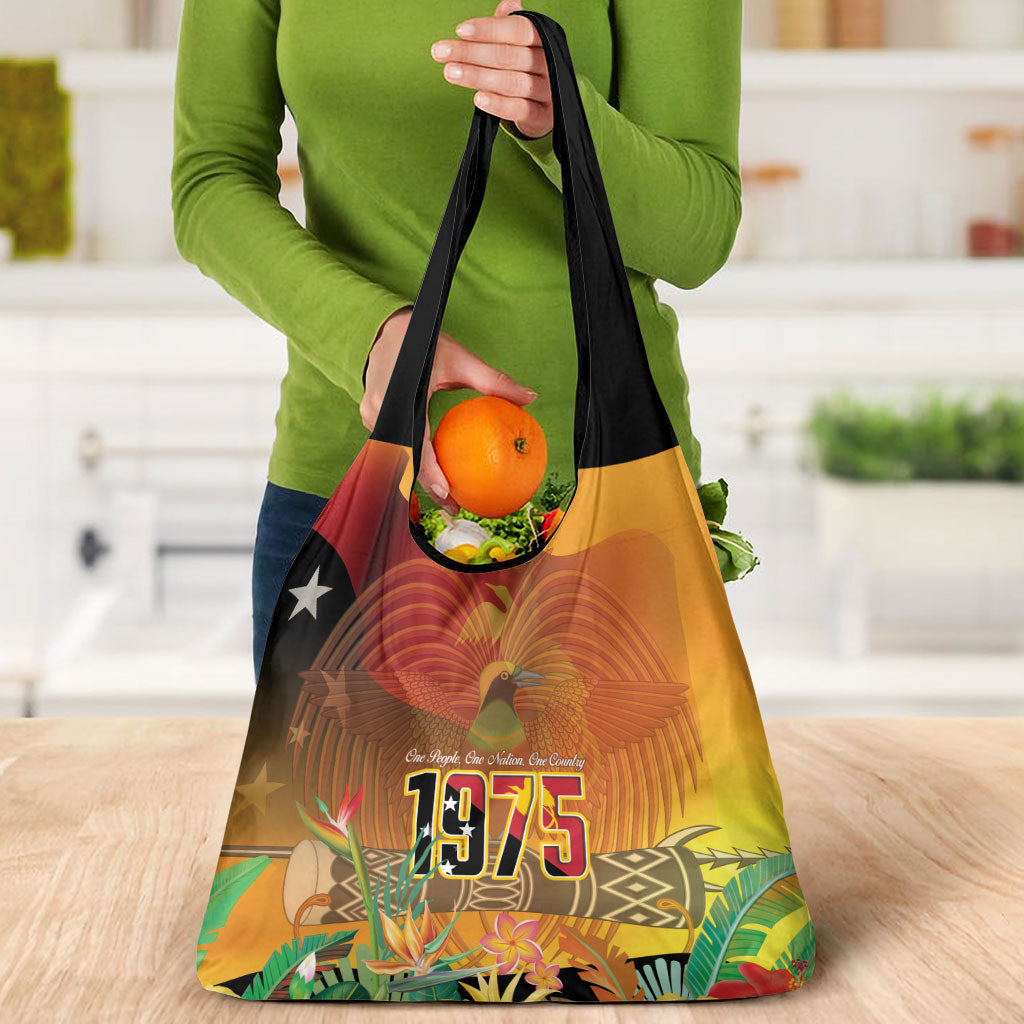 Papua New Guinea Independence Day Grocery Bag One People One Nation One Country