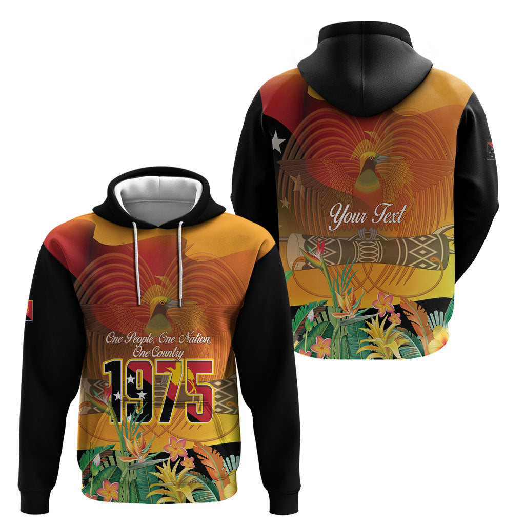 Personalised Papua New Guinea Independence Day Hoodie One People One Nation One Country