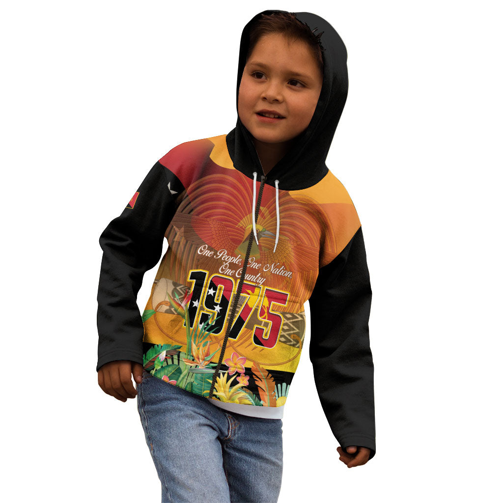 Personalised Papua New Guinea Independence Day Kid Hoodie One People One Nation One Country