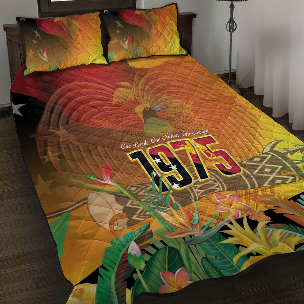 Papua New Guinea Independence Day Quilt Bed Set One People One Nation One Country