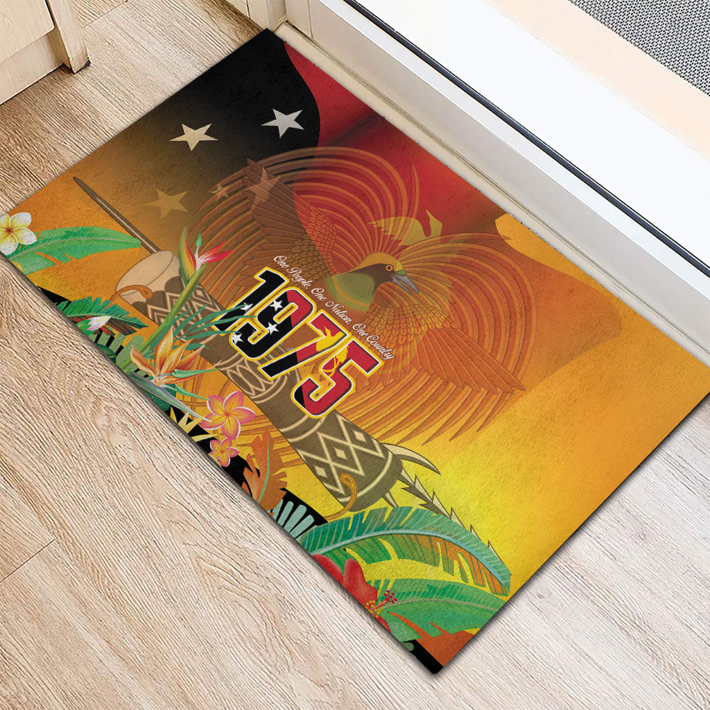 Papua New Guinea Independence Day Rubber Doormat One People One Nation One Country
