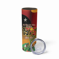 Personalised Papua New Guinea Independence Day Skinny Tumbler One People One Nation One Country