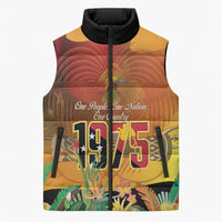 Personalised Papua New Guinea Independence Day Sleeveless Puffer Jacket One People One Nation One Country
