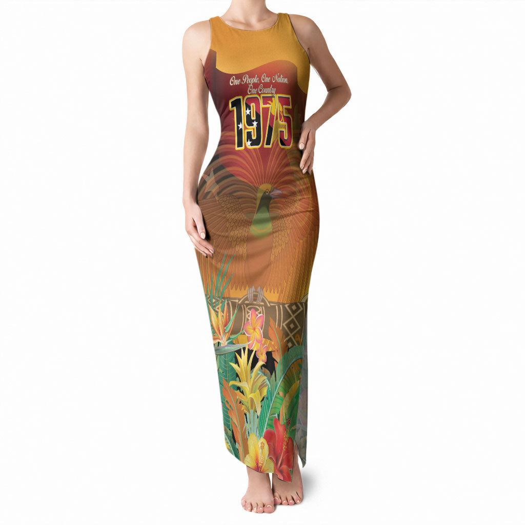 Personalised Papua New Guinea Independence Day Tank Maxi Dress One People One Nation One Country