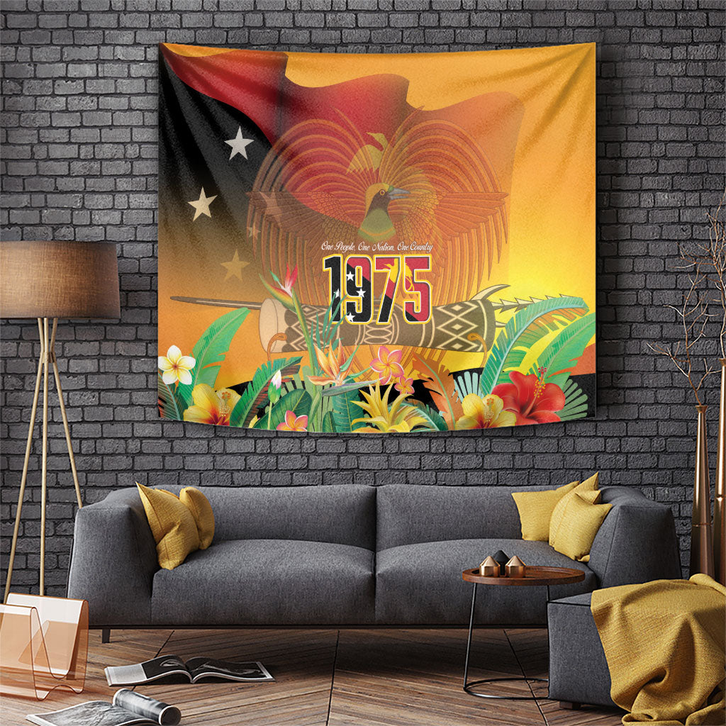 Papua New Guinea Independence Day Tapestry One People One Nation One Country LT14 Multicolor - Polynesian Pride