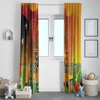 Papua New Guinea Independence Day Window Curtain One People One Nation One Country