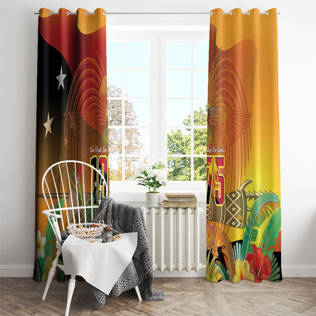 Papua New Guinea Independence Day Window Curtain One People One Nation One Country