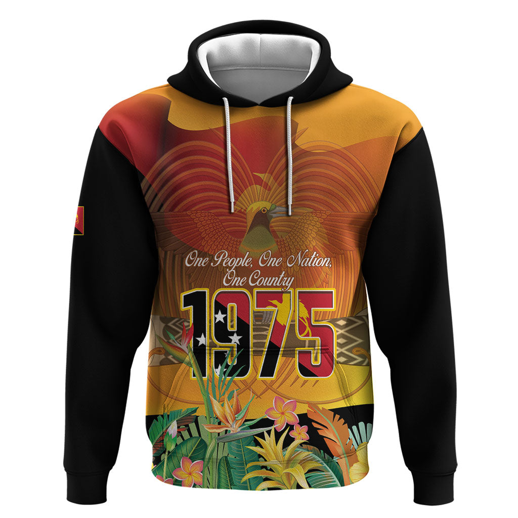 Personalised Papua New Guinea Independence Day Zip Hoodie One People One Nation One Country