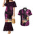 Hawaii Couples Matching Mermaid Dress and Hawaiian Shirt Pray For Maui Hawaiian Plumeria Be Strong Pink Verison LT14 Pink - Polynesian Pride