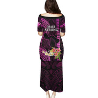 Hawaii Puletasi Pray For Maui Hawaiian Plumeria Be Strong Pink Verison LT14 - Polynesian Pride