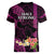 Hawaii Women V Neck T Shirt Pray For Maui Hawaiian Plumeria Be Strong Pink Verison LT14 - Polynesian Pride