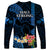 Hawaii Long Sleeve Shirt Pray For Maui Hawaiian Plumeria Be Strong Blue Verison LT14 - Polynesian Pride