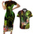 Hawaii Couples Matching Short Sleeve Bodycon Dress and Hawaiian Shirt Pray For Maui Hawaiian Plumeria Be Strong Reggae Verison LT14 Reggae - Polynesian Pride