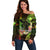 Hawaii Off Shoulder Sweater Pray For Maui Hawaiian Plumeria Be Strong Reggae Verison LT14 Women Reggae - Polynesian Pride