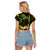 Hawaii Raglan Cropped T Shirt Pray For Maui Hawaiian Plumeria Be Strong Reggae Verison LT14 - Polynesian Pride