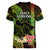 Hawaii Women V Neck T Shirt Pray For Maui Hawaiian Plumeria Be Strong Reggae Verison LT14 - Polynesian Pride