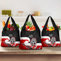 Te Reo Maori New Zealand Grocery Bag Kia Kaha Maori Fern With Tino Rangatiratanga