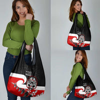 Te Reo Maori New Zealand Grocery Bag Kia Kaha Maori Fern With Tino Rangatiratanga