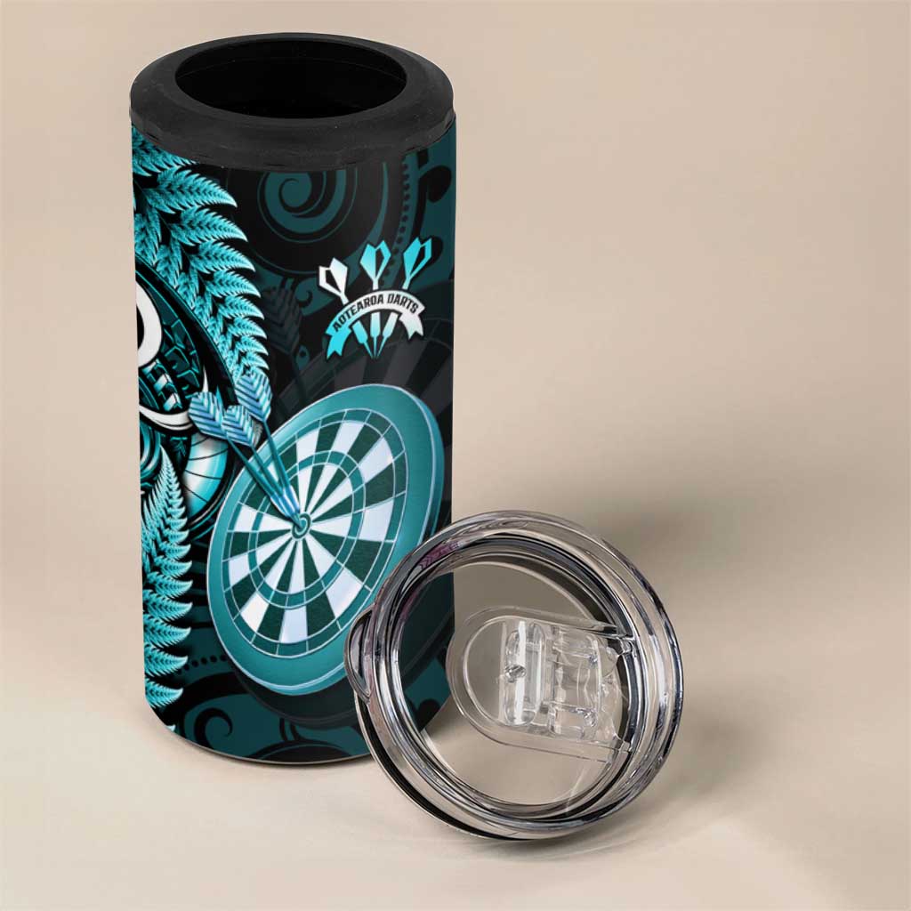 New Zealand Darts 4 in 1 Can Cooler Tumbler Happiness Is A Tight Threesome Maori Turquoise