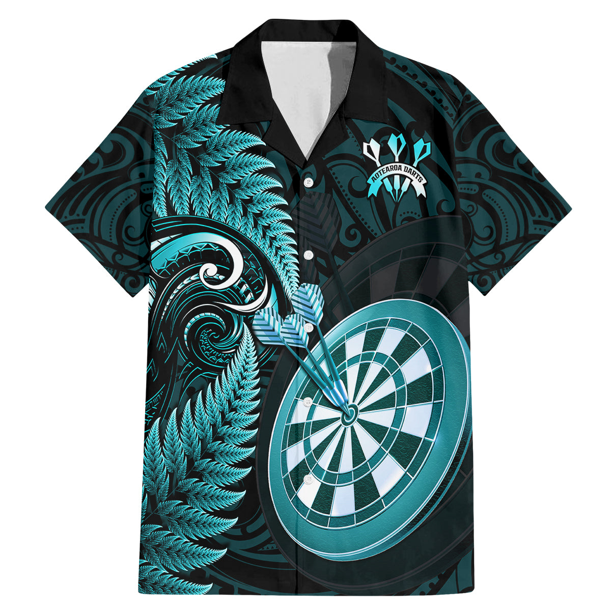 new-zealand-darts-family-matching-mermaid-dress-and-hawaiian-shirt-happiness-is-a-tight-threesome-maori-turquoise