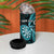 Personalised New Zealand Darts 4 in 1 Can Cooler Tumbler Happiness Is A Tight Threesome Maori Turquoise