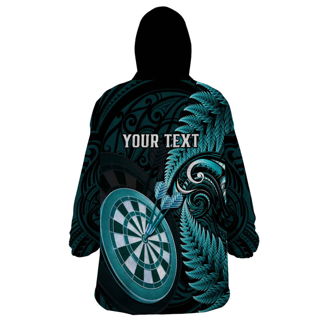 personalised-new-zealand-darts-wearable-blanket-hoodie-happiness-is-a-tight-threesome-maori-turquoise