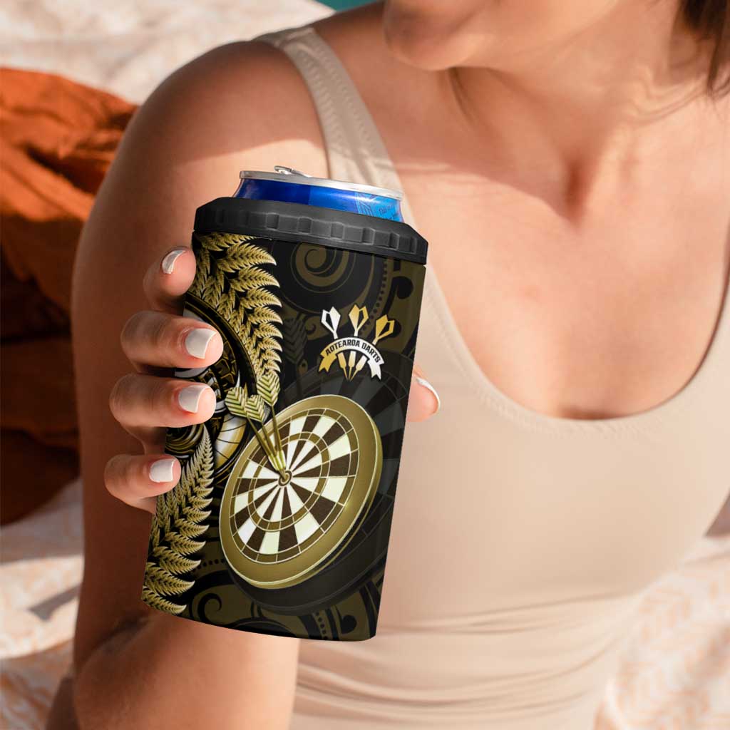 New Zealand Darts 4 in 1 Can Cooler Tumbler Happiness Is A Tight Threesome Maori Gold