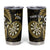 Personalised New Zealand Darts Tumbler Cup Happiness Is A Tight Threesome Maori Gold