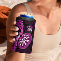 New Zealand Darts 4 in 1 Can Cooler Tumbler Happiness Is A Tight Threesome Maori Pink