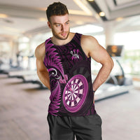 New Zealand Darts Men Tank Top Happiness Is A Tight Threesome Maori Pink LT14 - Polynesian Pride