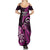 New Zealand Darts Summer Maxi Dress Happiness Is A Tight Threesome Maori Pink LT14 - Polynesian Pride