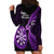 New Zealand Darts Hoodie Dress Happiness Is A Tight Threesome Maori Purple LT14 - Polynesian Pride