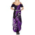 Personalised New Zealand Darts Family Matching Summer Maxi Dress and Hawaiian Shirt Happiness Is A Tight Threesome Maori Purple LT14 - Polynesian Pride