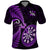 Personalised New Zealand Darts Polo Shirt Happiness Is A Tight Threesome Maori Purple LT14 Purple - Polynesian Pride