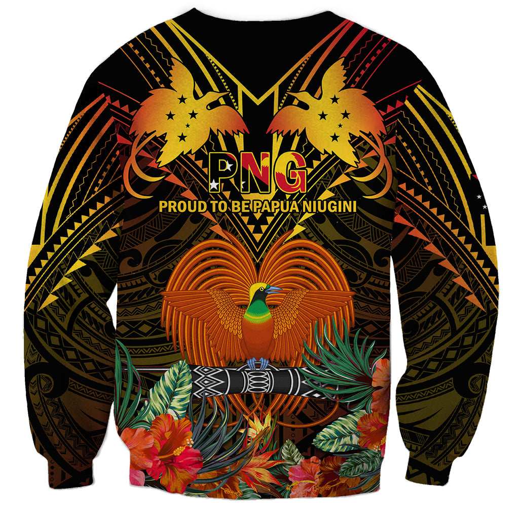 Papua New Guinea Central Province Sweatshirt Papua Niugini Coat Of Arms With Flag Style LT14 - Polynesian Pride