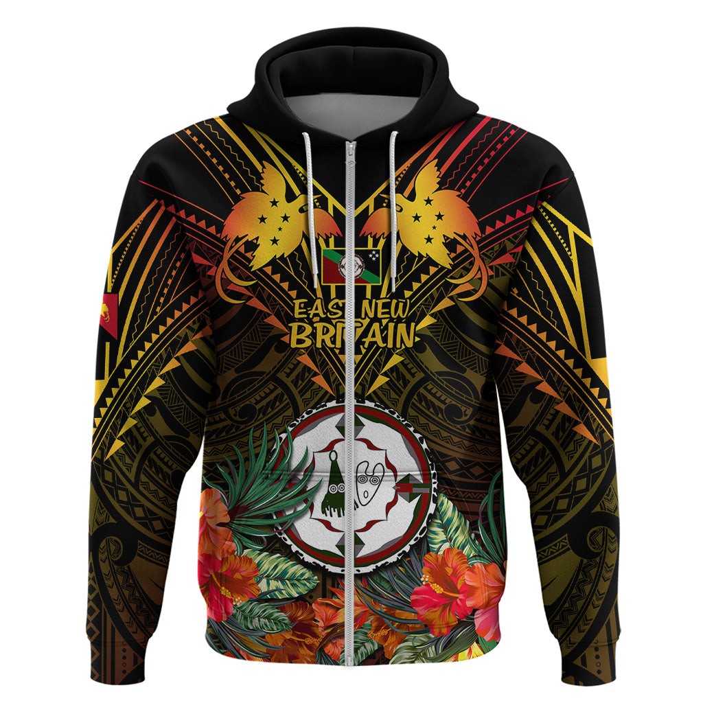 Papua New Guinea East New Britain Province Hoodie Papua Niugini Coat Of Arms With Flag Style LT14 - Polynesian Pride