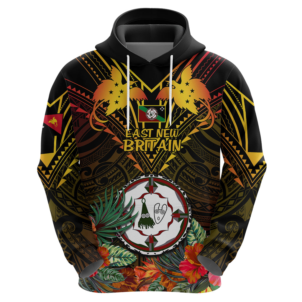 Papua New Guinea East New Britain Province Hoodie Papua Niugini Coat Of Arms With Flag Style LT14 - Polynesian Pride