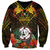 Papua New Guinea East New Britain Province Sweatshirt Papua Niugini Coat Of Arms With Flag Style LT14 Unisex Black - Polynesian Pride