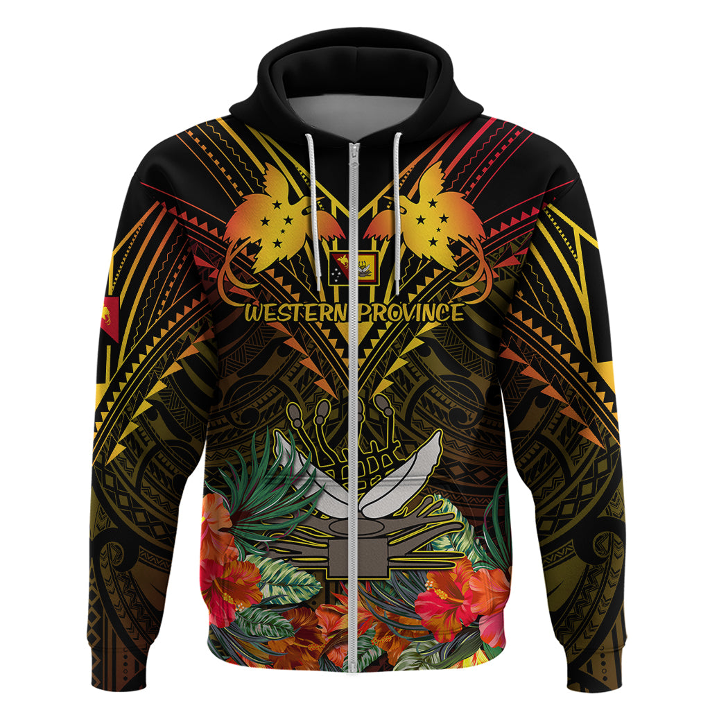 Papua New Guinea Western Province Hoodie Papua Niugini Coat Of Arms With Flag Style LT14 - Polynesian Pride