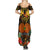 Papua New Guinea Western Province Summer Maxi Dress Papua Niugini Coat Of Arms With Flag Style LT14 - Polynesian Pride